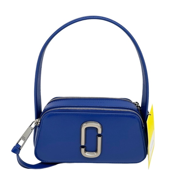 Marc Jacobs New With Tags Slingshot/ Snapshot Cobalt Blue Leather Handbag Purse - Picture 12 of 12